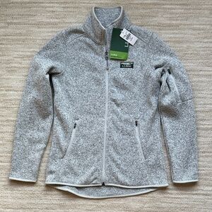 NWT L.L.Bean Sweater Fleece Full-Zip Jacket Women’s Pewter Gray X-Small